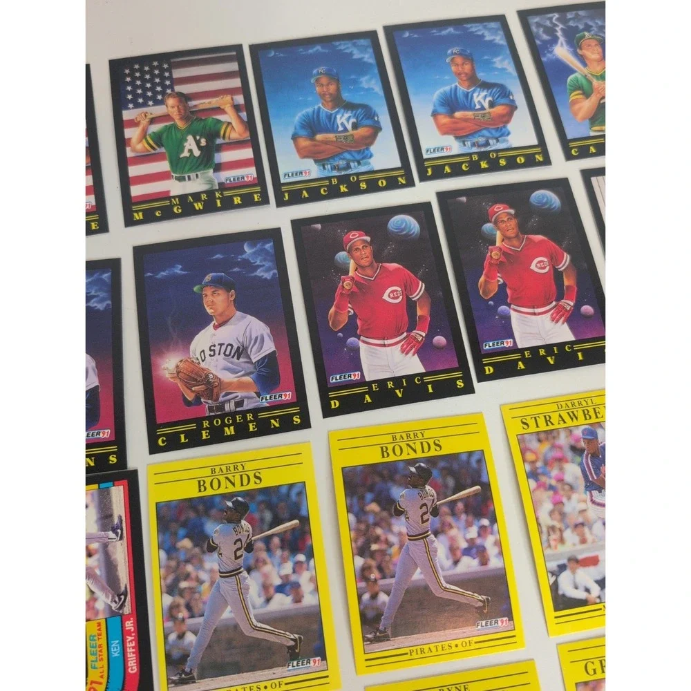Mixed Lot Of 52 Gradable Baseball Cards 1991 Fleer Superstars Bo Jackson & More!